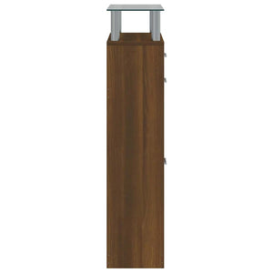 Schuhschrank Braun Eichenoptik 63x24x104cm