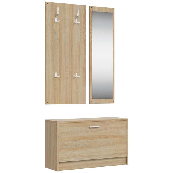 3-in-1 Schuhschrank Set Sonoma Eiche