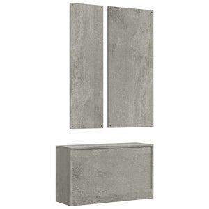 3-tlg. Flurmöbel-Set Betongrau