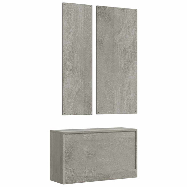 3-tlg. Flurmöbel-Set Betongrau