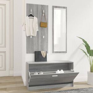 3-tlg. Flurmöbel-Set Grau Sonoma