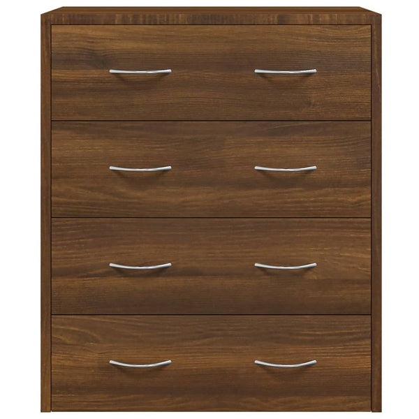 Kommode Braun Eichen-Optik, 4 Schubladen