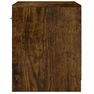 vidaXL Tables de chevet 2 pcs avec tiroir chêne fumé