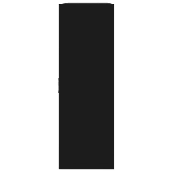 vidaXL Étagère murale à 8 compartiments Noir