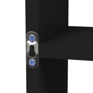 vidaXL Étagère murale à 8 compartiments Noir