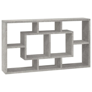 Wandregal Betongrau mit 8 Fächern