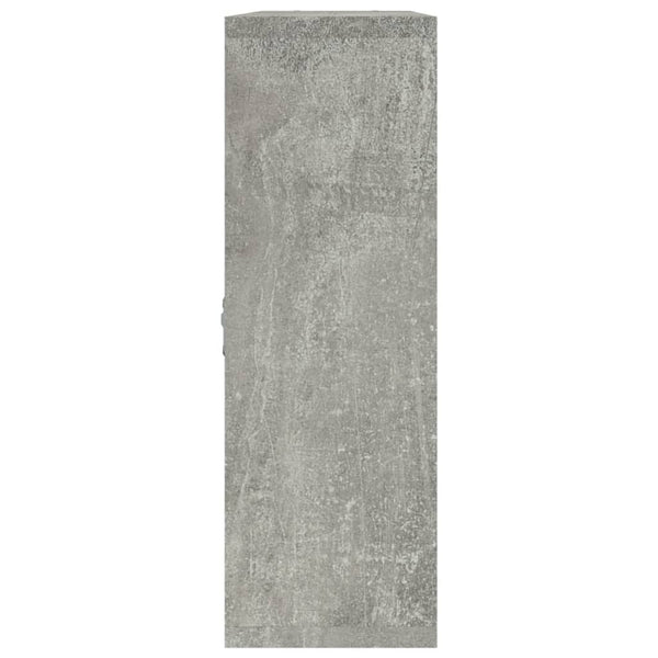 Wandregal Betongrau mit 8 Fächern