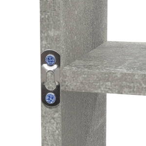 Wandregal Betongrau mit 8 Fächern