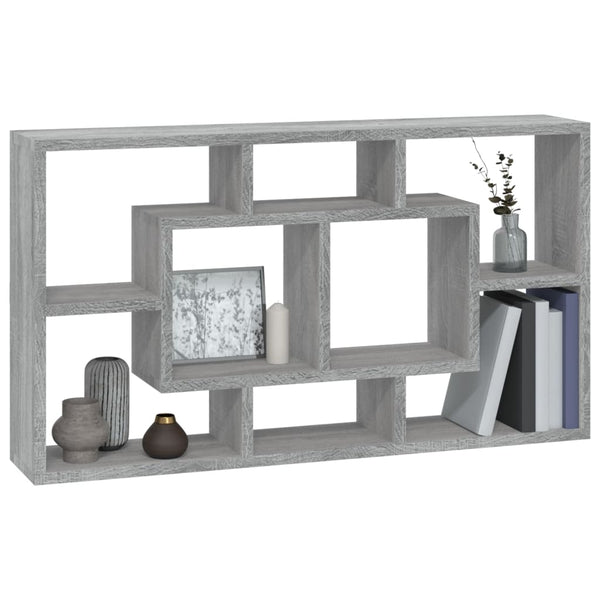vidaXL Étagère murale 8 compartiments Gris Sonoma