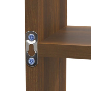 Wandregal Braun Eichen-Optik mit 8 Fächern
