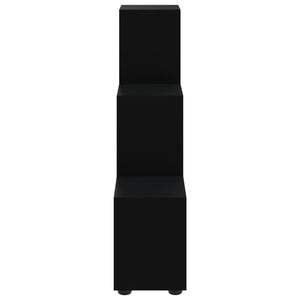 Schwarzes Treppenregal, 107 cm