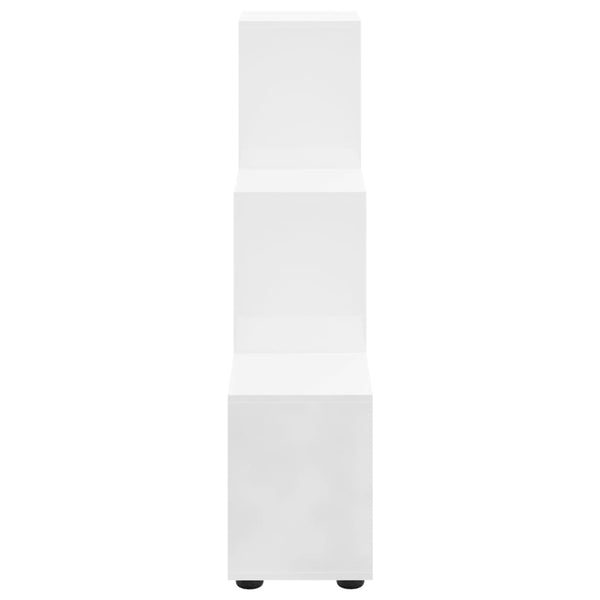 Treppenregal, Hochglanz Weiß, 107cm