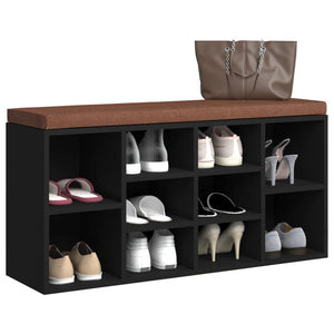 Schuhbank Schwarz 103 cm