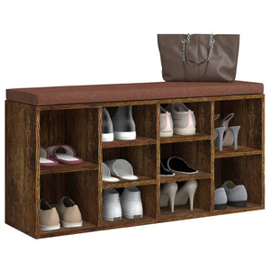 Schuhbank Räuchereiche mit Stauraum
