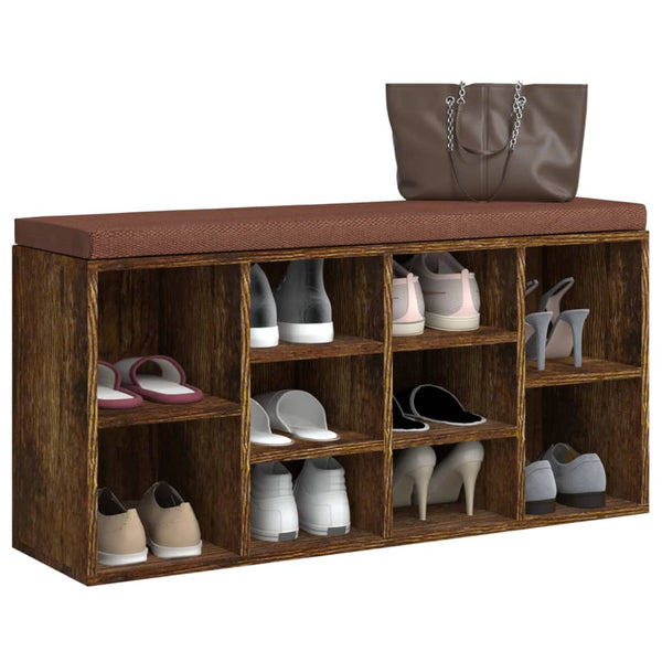 Schuhbank Räuchereiche mit Stauraum