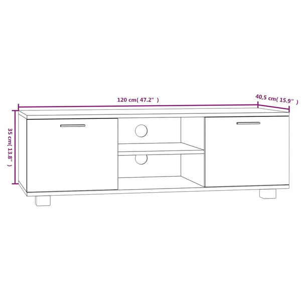 TV-Schrank Betongrau 120 cm