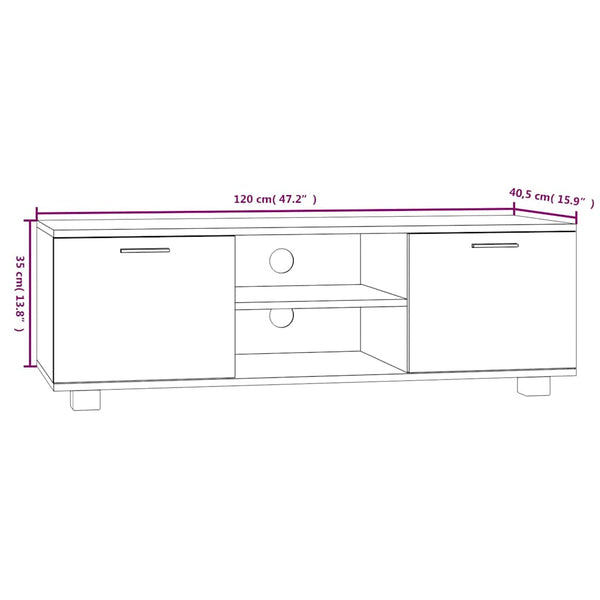 TV-Schrank Grau Sonoma 120 cm