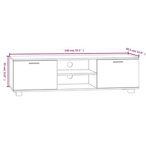 Schwarzer TV-Schrank 140 cm