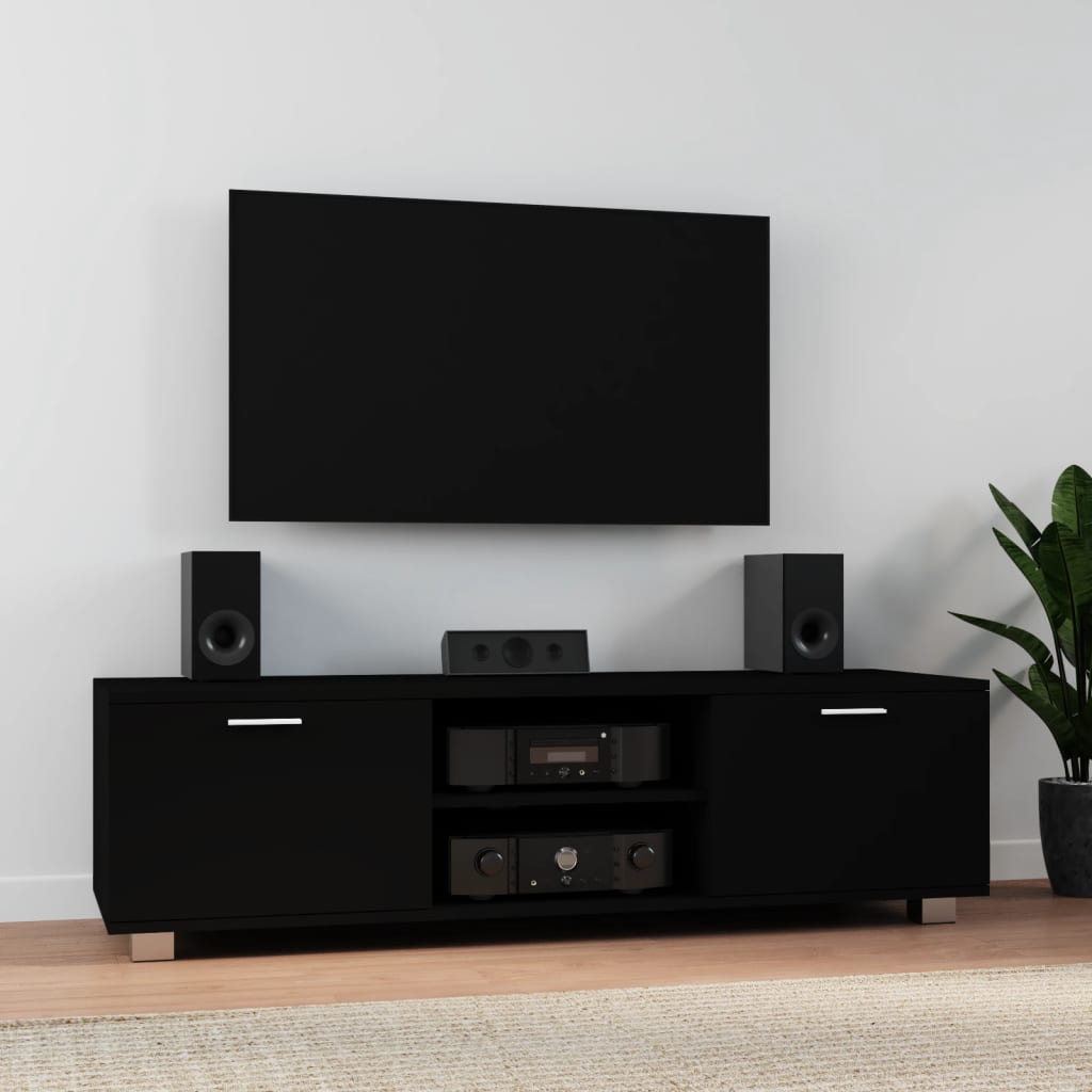 Schwarzer TV-Schrank 140 cm