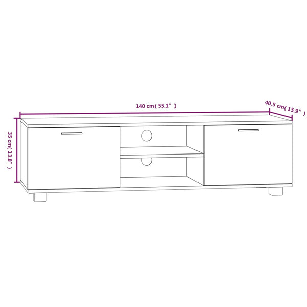 TV-Schrank Räuchereiche 140 cm