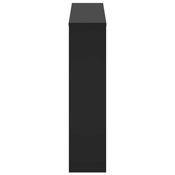 Schuhschrank mit Spiegel Schwarz 63x67 cm