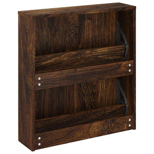 Schuhschrank mit Spiegel Räuchereiche 63x67 cm