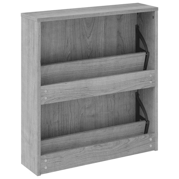 Schuhschrank mit Spiegel Grau Sonoma 63x17x67 cm