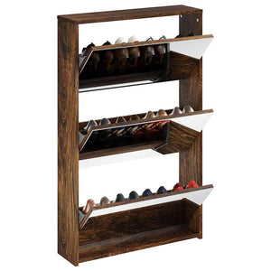 Schuhschrank mit Spiegel Räuchereiche 63x102,5 cm