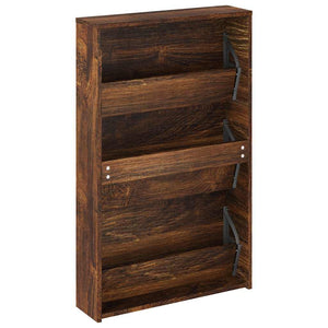 Schuhschrank mit Spiegel Räuchereiche 63x102,5 cm