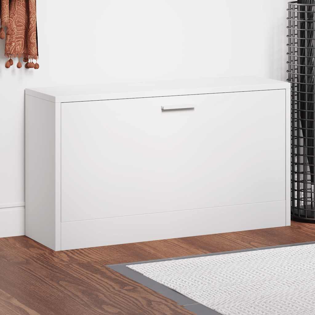 Schuhbank Weiß Hochglanz 80cm