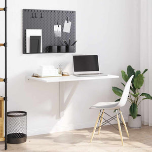 Klappbarer Wandtisch, Hochglanz Weiß 100x60 cm