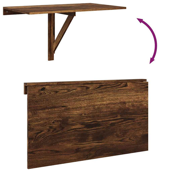 Wand-Klapptisch Räuchereiche 100x60 cm