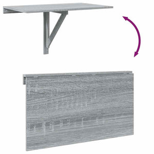Wand-Klapptisch Grau Sonoma 100x60 cm