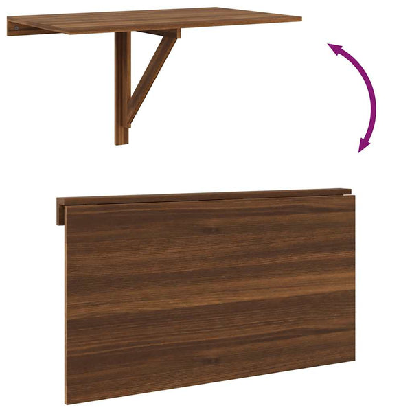Wand Klapptisch Braun Eichenoptik 100x60 cm