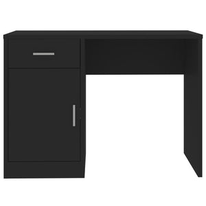 Schreibtisch Schwarz mit Schublade & Schrank