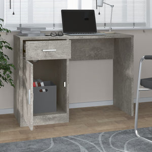 Schreibtisch Betongrau mit Schublade