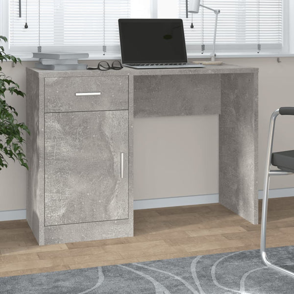 Schreibtisch Betongrau mit Schublade