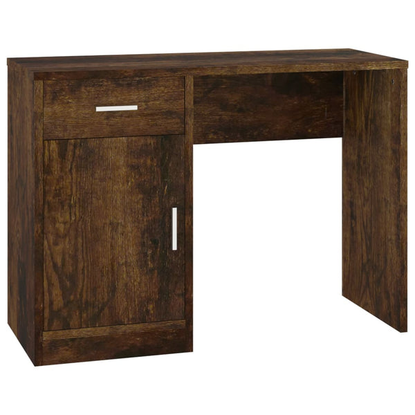 Schreibtisch Räuchereiche mit Stauraum 100x40 cm