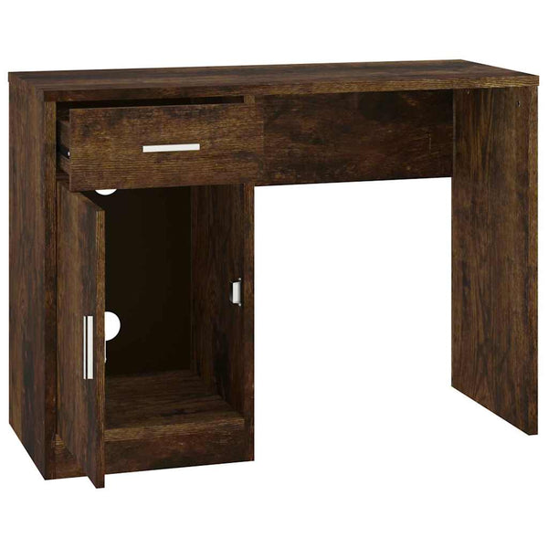 Schreibtisch Räuchereiche mit Stauraum 100x40 cm