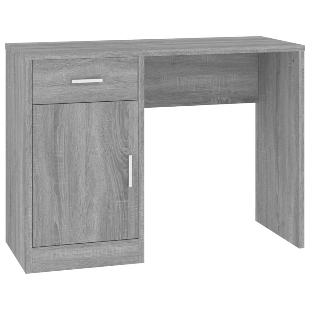 Schreibtisch Grau Sonoma 100x40 cm mit Stauraum