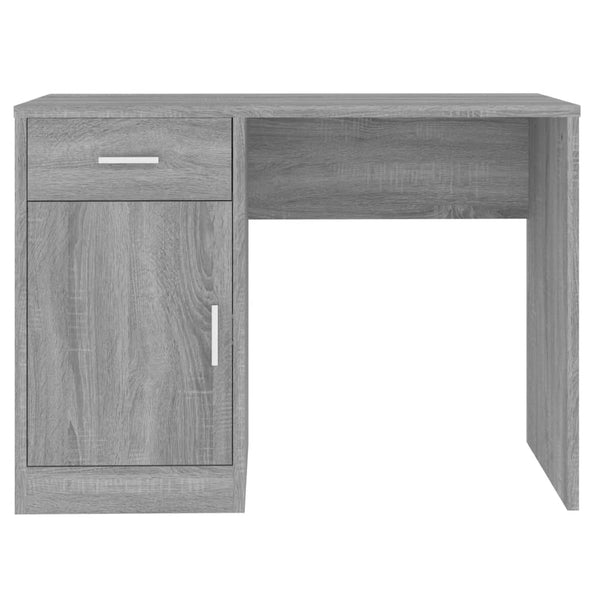 Schreibtisch Grau Sonoma 100x40 cm mit Stauraum