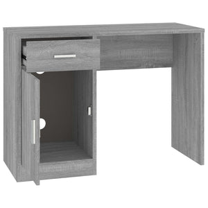Schreibtisch Grau Sonoma 100x40 cm mit Stauraum
