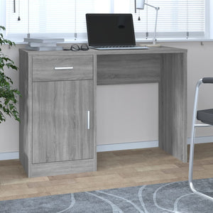 Schreibtisch Grau Sonoma 100x40 cm mit Stauraum