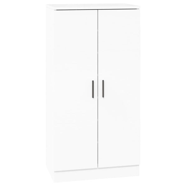 Hochglanz Schuhschrank Weiß 55x108 cm