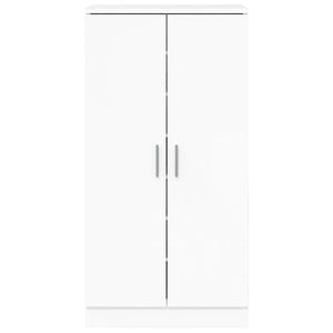 Hochglanz Schuhschrank Weiß 55x108 cm