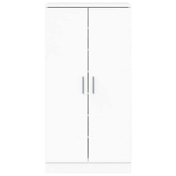 Hochglanz Schuhschrank Weiß 55x108 cm