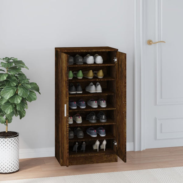 Schuhschrank Räuchereiche 55x35x108 cm