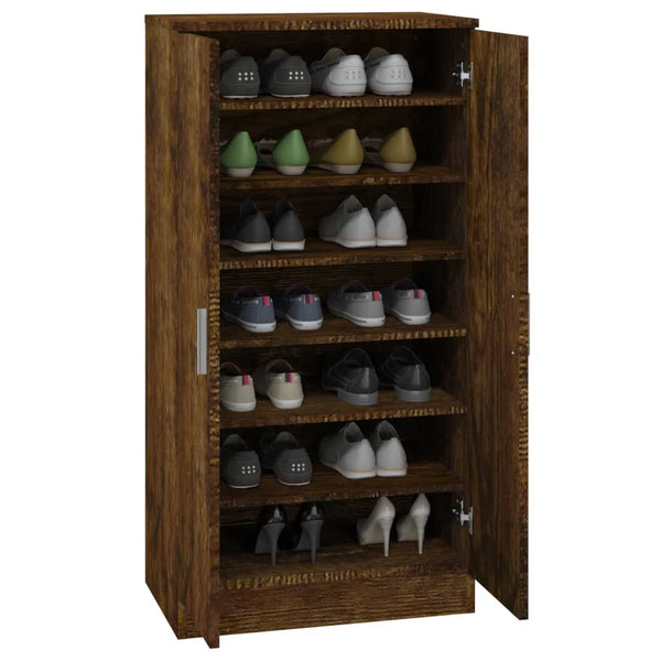 Schuhschrank Räuchereiche 55x35x108 cm