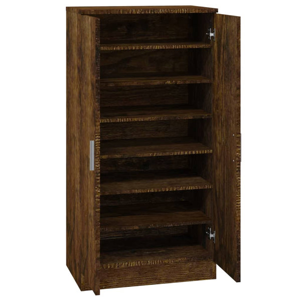 Schuhschrank Räuchereiche 55x35x108 cm