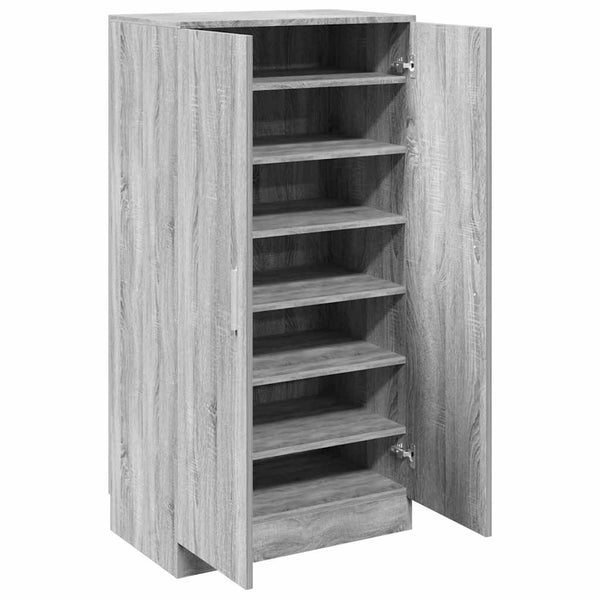 Schuhschrank Grau Sonoma 55x35x108 cm